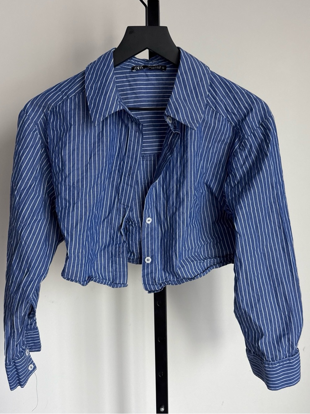 Zara cropped button up